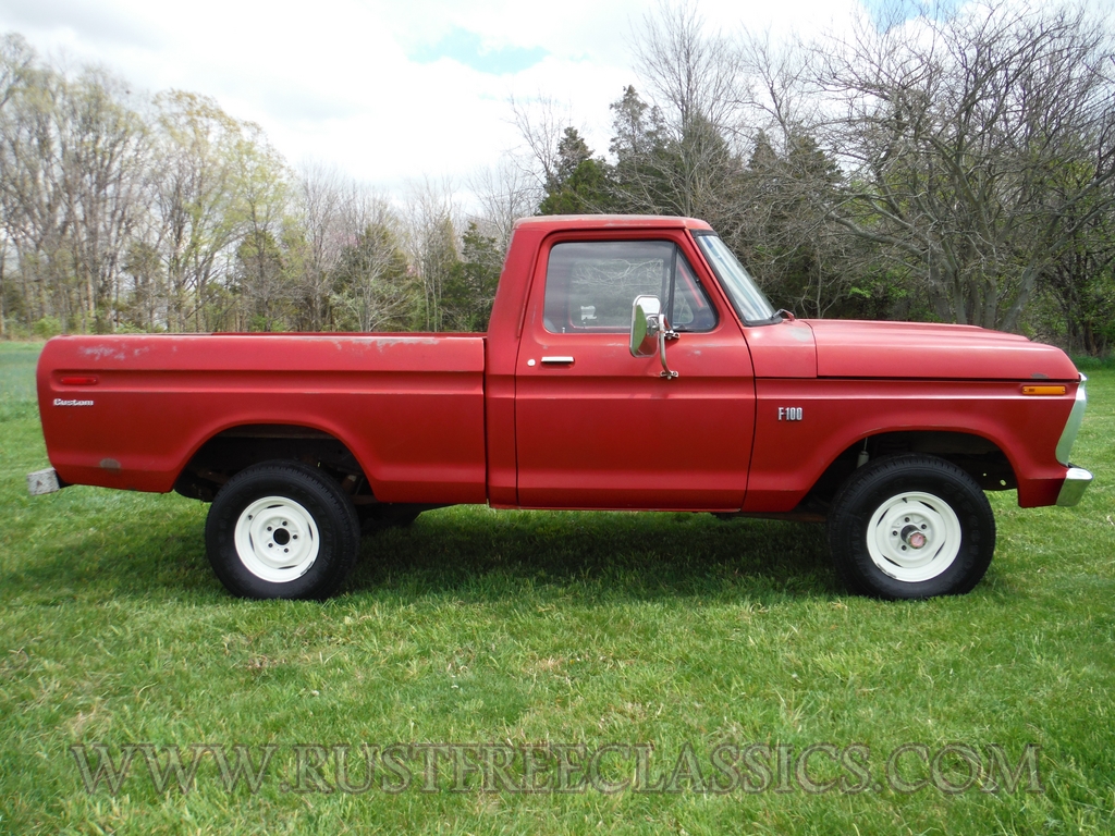 Red 1973 ford f100 #7